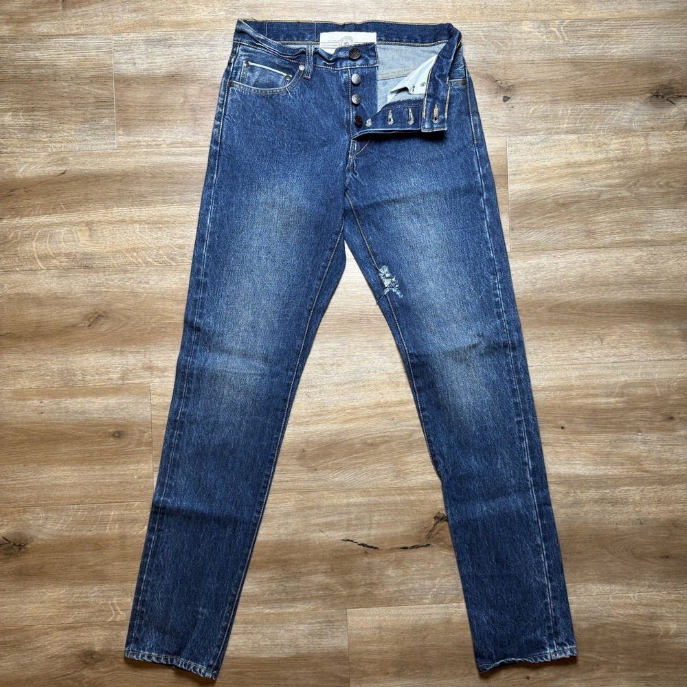 Han Kjobenhavn Selvedge Jeans Mens 26x32 Blue Lot 04 Distressed Button Fly Japan